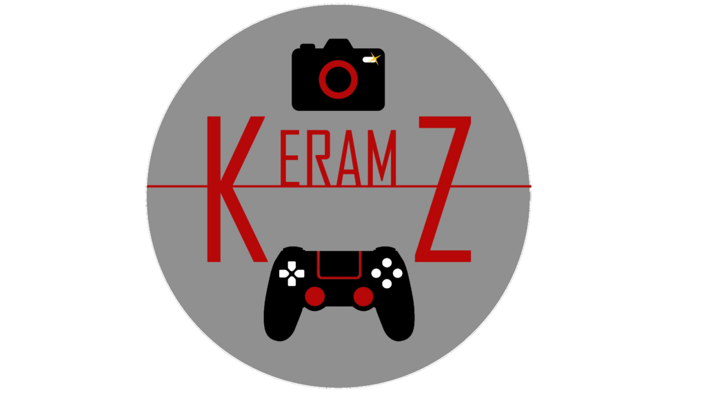 Logo von Keram_Z auf dem Keram_Z steht und eine Kamera und eine Kontroller abgebildet ist. 